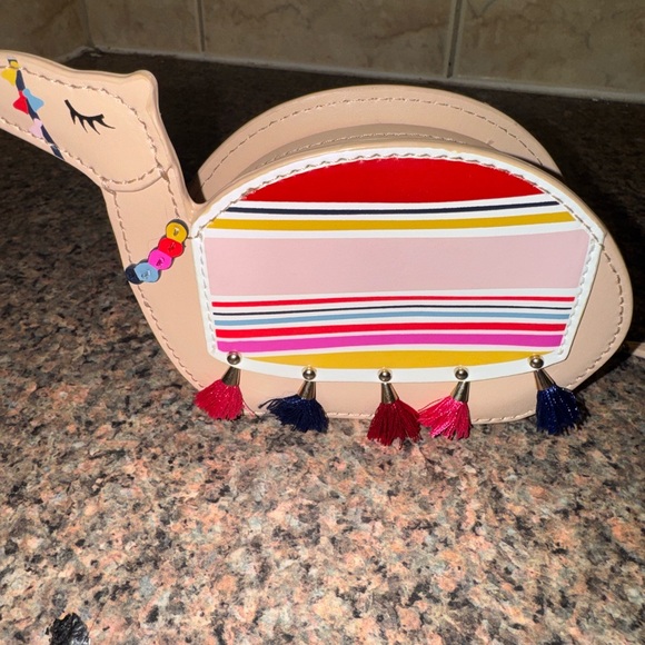 Kate Spade novelty Multicolor Camel coin Bag with Tassels - Picture 4 of 5